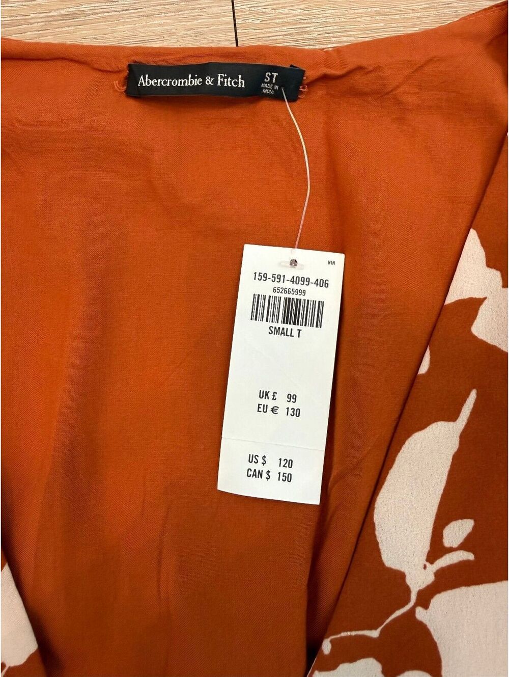 Abercrombie & Fitch Floral Midi Dress Size Small Tall NWT - Picture 4 of 7